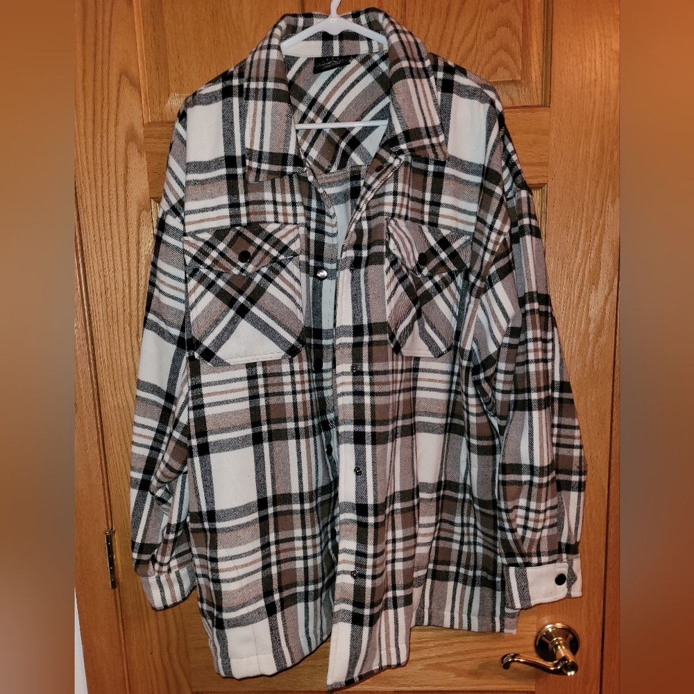 Plaid Button-Up Shirt